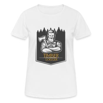 Bûcherons - T-shirt respirant Femme - blanc - Devant - AI Model Female 172 dark (172cm)