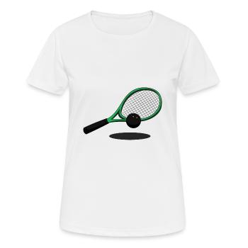 Squash Squash Racket Squashing Squash - Women's Breathable T-Shirt - white - Front - AI Model Female 172 dark (172cm)