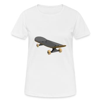 Skateboard Skater skaten skateboarden skate board - Frauen T-Shirt atmungsaktiv - Weiß - Vorne - AI Model Female 172 dark (172cm)