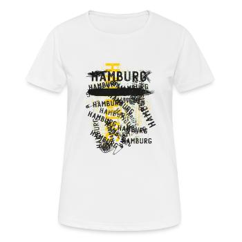 Hamburg-Shirt - T-shirt respirant Femme - blanc - Devant - AI Model Female 172 dark (172cm)