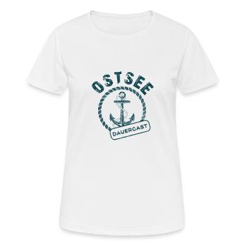 Ostsee - Frauen T-Shirt atmungsaktiv - Weiß - Vorne - AI Model Female 172 dark (172cm)