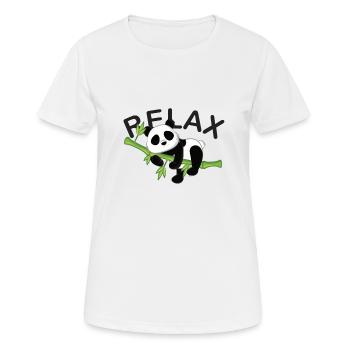Relax Panda - Frauen T-Shirt atmungsaktiv - Weiß - Vorne - AI Model Female 172 dark (172cm)