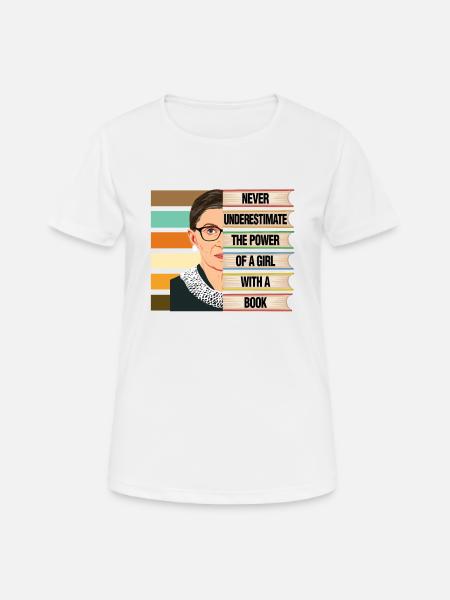 Ruth Bader Ginsburg Zitat Fraueninteresse Spaß Gif - Frauen T-Shirt atmungsaktiv - Weiß