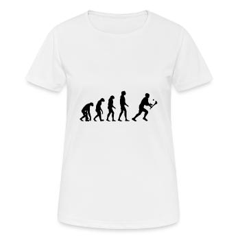 Evolution of Hurling - Frauen T-Shirt atmungsaktiv - Weiß - Vorne - AI Model Female 172 dark (172cm)