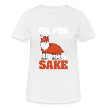 Déclaration drôle de Fox - Oh pour l'amour de Fox - T-shirt respirant Femme - blanc - Devant - AI Model Female 172 dark (172cm)