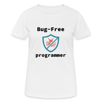 Bug-Free Programmer, Bug-Free Programming - Frauen T-Shirt atmungsaktiv - Weiß - Vorne - AI Model Female 172 dark (172cm)