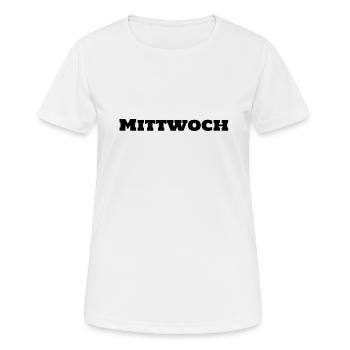 Mercredi jour ouvrable jour jours semaine - T-shirt respirant Femme - blanc - Devant - AI Model Female 172 dark (172cm)