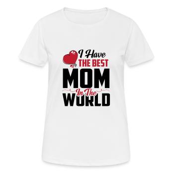 Best mom in the world - Women's Breathable T-Shirt - white - Front - AI Model Female 172 dark (172cm)