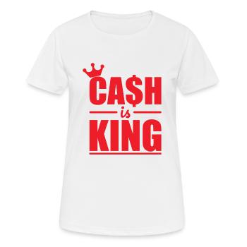 Cash King - T-shirt respirant Femme - blanc - Devant - AI Model Female 172 dark (172cm)