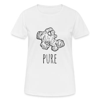 ingwer pur - Frauen T-Shirt atmungsaktiv - Weiß - Vorne - AI Model Female 172 dark (172cm)