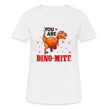 Dino Vous êtes Dino-Mite - T-shirt respirant Femme - blanc - Devant - AI Model Female 172 dark (172cm)