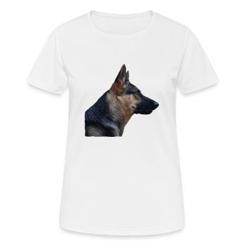 Berger berger allemand chiens de berger - T-shirt respirant Femme - blanc - Devant - AI Model Female 172 dark (172cm)