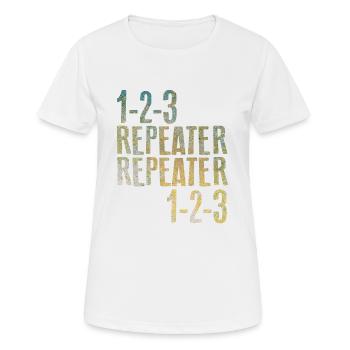 Repeater - Fugazi Paroles - T-shirt respirant Femme - blanc - Devant - AI Model Female 172 dark (172cm)
