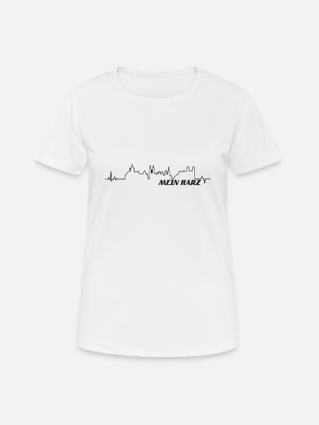 Mein Harz Herzschlag - Frauen T-Shirt atmungsaktiv - Weiß