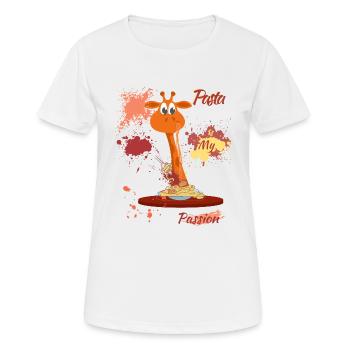 Spaghetti Shirt Pasta is my Passion gift - Women's Breathable T-Shirt - white - Front - AI Model Female 172 dark (172cm)