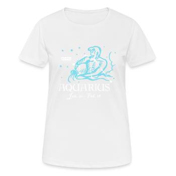 Wassermann der Wasserträger Konstellation - Frauen T-Shirt atmungsaktiv - Weiß - Vorne - AI Model Female 172 dark (172cm)