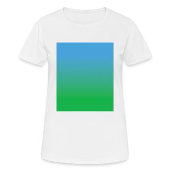 BLEU VERT COULEURS DÉGRADÉ - T-shirt respirant Femme - blanc - Devant - AI Model Female 172 dark (172cm)