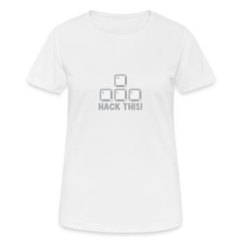 Hack This WASD - Women's Breathable T-Shirt - white - Front - AI Model Female 172 dark (172cm)