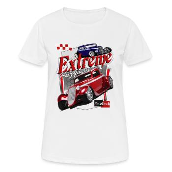 Classic Car Extreme Pferdestärken - Frauen T-Shirt atmungsaktiv - Weiß - Vorne - AI Model Female 172 dark (172cm)
