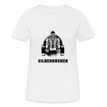 Silberrücken | Gorilla - Frauen T-Shirt atmungsaktiv - Weiß - Vorne - AI Model Female 172 dark (172cm)