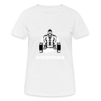 Silberrücken | Gorilla - Frauen T-Shirt atmungsaktiv - Weiß - Vorne - AI Model Female 172 dark (172cm)