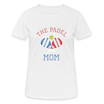 Padel Mama Padelspieler Mutter Paddle Tennis - Frauen T-Shirt atmungsaktiv - Weiß - Vorne - AI Model Female 172 dark (172cm)