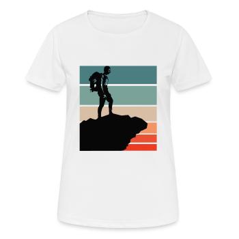 Hiking - Frauen T-Shirt atmungsaktiv - Weiß - Vorne - AI Model Female 172 dark (172cm)