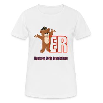 Berliner Bär - Flughafen Berlin Brandenburg - Frauen T-Shirt atmungsaktiv - Weiß - Vorne - AI Model Female 172 dark (172cm)
