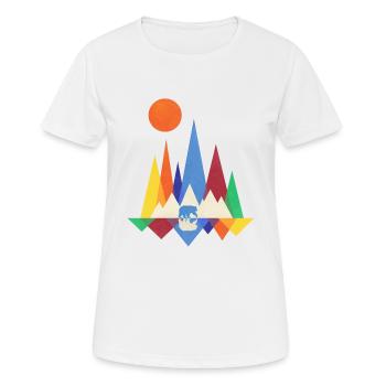 Bear Mountains Geometry - Women's Breathable T-Shirt - white - Front - AI Model Female 172 dark (172cm)