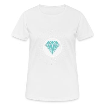 Diamond Diamant - T-shirt respirant Femme - blanc - Devant - AI Model Female 172 dark (172cm)