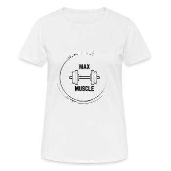 Max Muscle - Muskelmax - Women's Breathable T-Shirt - white - Front - AI Model Female 172 dark (172cm)