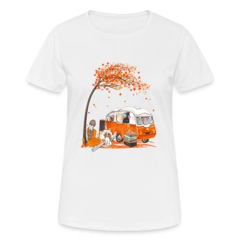Die schönste Zeit des Jahres, Camping Shirt - Frauen T-Shirt atmungsaktiv - Weiß - Vorne - AI Model Female 172 dark (172cm)