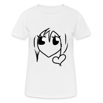 Visage de manga - T-shirt respirant Femme - blanc - Devant - AI Model Female 172 dark (172cm)