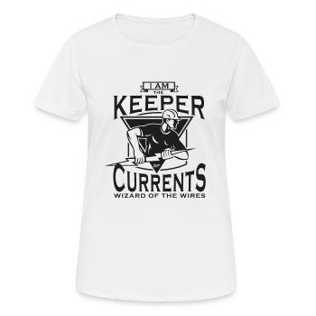 electrician electricity lightning stroke - Women's Breathable T-Shirt - white - Front - AI Model Female 172 dark (172cm)