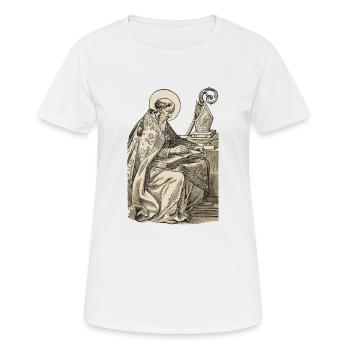 Heilige Augustinus - Frauen T-Shirt atmungsaktiv - Weiß - Vorne - AI Model Female 172 dark (172cm)