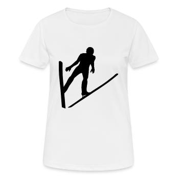 Ski jumping ski jumping ski jumping ski jumping Skifa - Women's Breathable T-Shirt - white - Front - AI Model Female 172 dark (172cm)