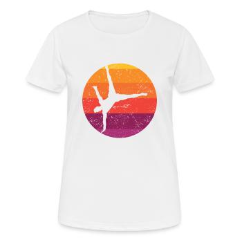 Gymnastics Sunset Turner Retro Gymnastics Vintage Art - Women's Breathable T-Shirt - white - Front - AI Model Female 172 dark (172cm)