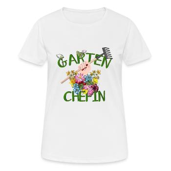 Garten Chefin - Frauen T-Shirt atmungsaktiv - Weiß - Vorne - AI Model Female 172 dark (172cm)