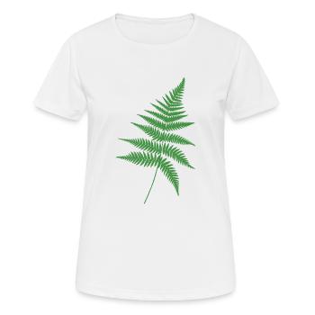 Contour de la fougère verte - T-shirt respirant Femme - blanc - Devant - AI Model Female 172 dark (172cm)