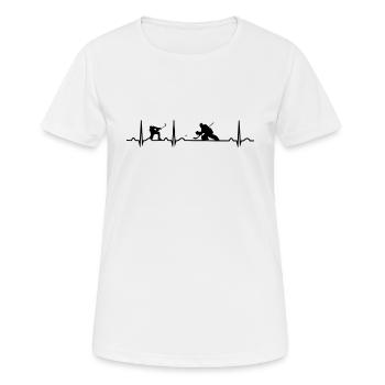 Hockey hockey de hockey battement de coeur hockey hockey - T-shirt respirant Femme - blanc - Devant - AI Model Female 172 dark (172cm)