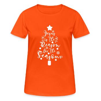 Jesus Is The Reason For The Season - Women's Breathable T-Shirt - neon orange - Front - AI Model Female 172 dark (172cm)