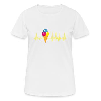 Glaces glacées battements de cœur été - T-shirt respirant Femme - blanc - Devant - AI Model Female 172 dark (172cm)