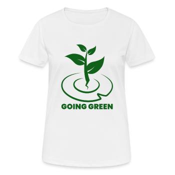 Going Green - nature environment ecology - Women's Breathable T-Shirt - white - Front - AI Model Female 172 dark (172cm)