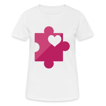 Autismus-Bewusstsein - Frauen T-Shirt atmungsaktiv - Weiß - Vorne - AI Model Female 172 dark (172cm)