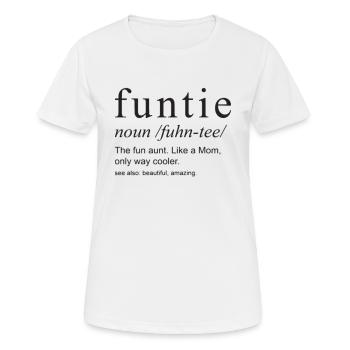funtie la tante amusante comme une mère seule maman refroidisseur - T-shirt respirant Femme - blanc - Devant - AI Model Female 172 dark (172cm)