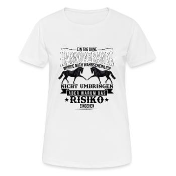 Pferd, Pferdezucht, Hannoveraner - Frauen T-Shirt atmungsaktiv - Weiß - Vorne - AI Model Female 172 dark (172cm)