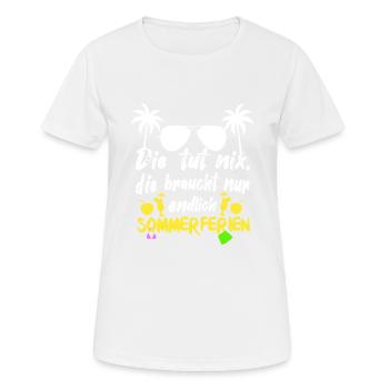 Endlich Sommerferien, Cocktails - Frauen T-Shirt atmungsaktiv - Weiß - Vorne - AI Model Female 172 dark (172cm)