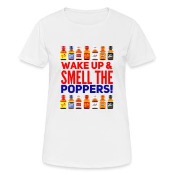 GAY PRIDE LGBTQ - T-shirt respirant Femme - blanc - Devant - AI Model Female 172 dark (172cm)