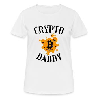 Crypto Daddy - Frauen T-Shirt atmungsaktiv - Weiß - Vorne - AI Model Female 172 dark (172cm)