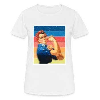 Frauenpower Emanzipation Gleichberechtigung Heldin - Frauen T-Shirt atmungsaktiv - Weiß - Vorne - AI Model Female 172 dark (172cm)